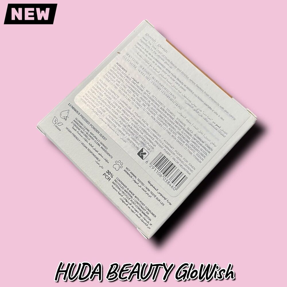 New NIB HUDA BEAUTY GloWish Luminous Pressed Powder – Shade 07 Tan Light - Picture 5 of 9